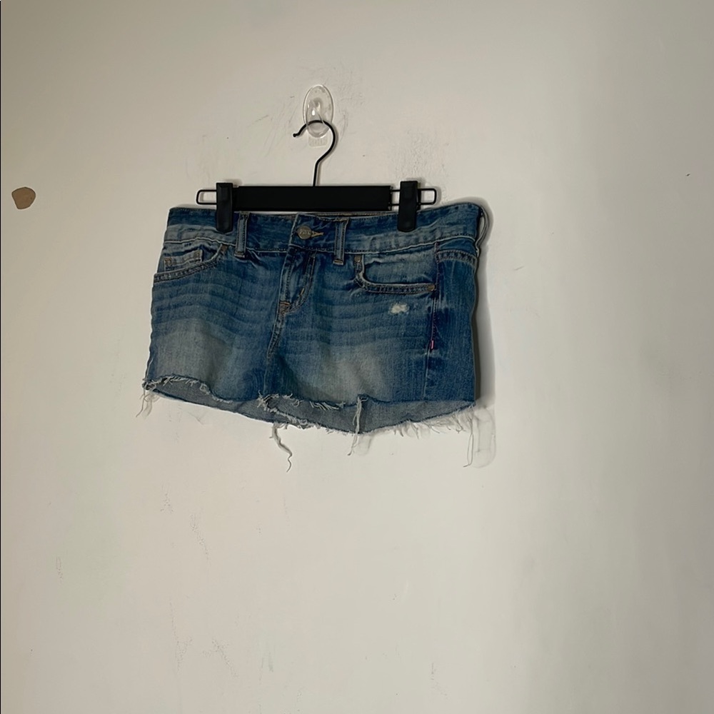 PINK Victoria's Secret Blue Distressed Jean Shorts